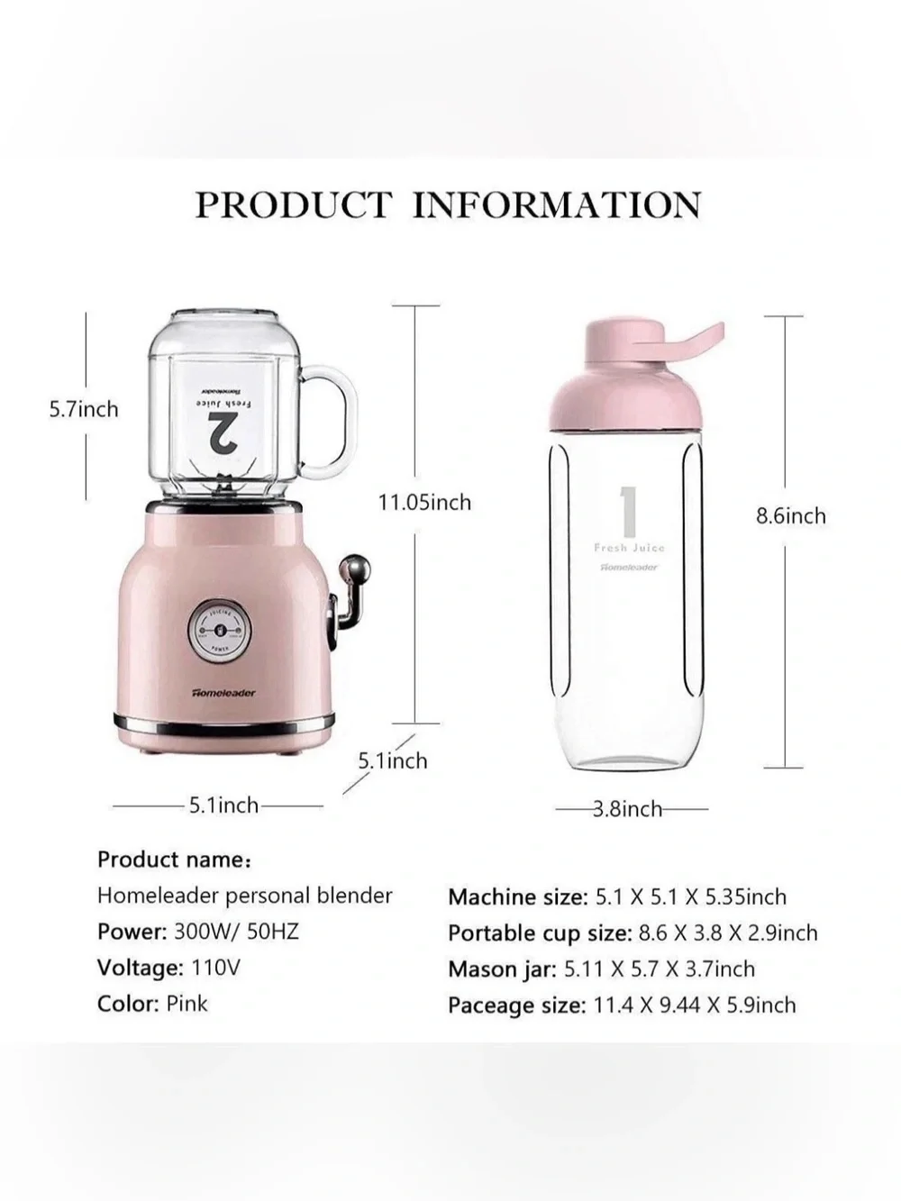 Personal Blender Maker For Shakes And Smoothies With 20.3 Oz Travel Cup And Lid